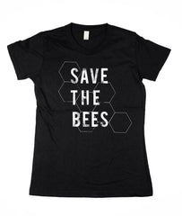 Women's Black Save the Bees Tee
