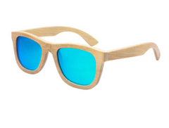 bamboo sunglasses blue lenses