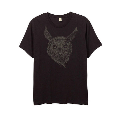 Men's Black Wise Owl Tshirt