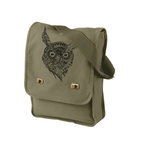 Wise Owl Khaki Green Messenger Bag