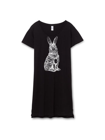 Womens Rabbit Tshirt Dress