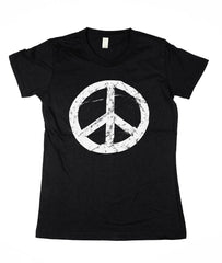Women's Black Peace Sign Shirt