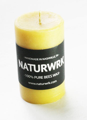 Beeswax Pillar candle 3 inch