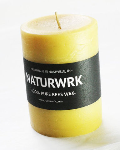 Beeswax Pillar candle 4 inch