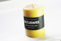 beeswax candle 4 inch pillar