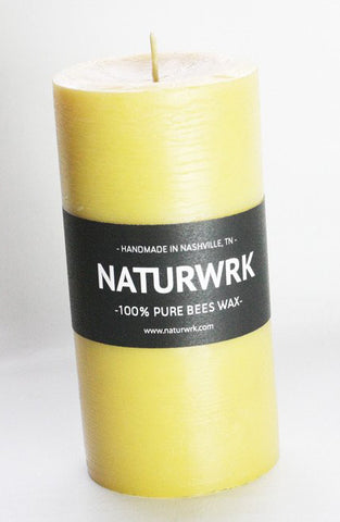 Beeswax Pillar candle 6 inch