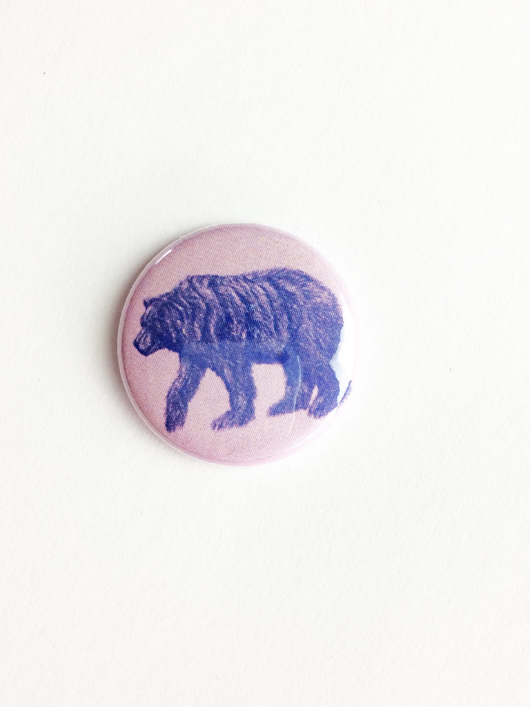 california bear pin button