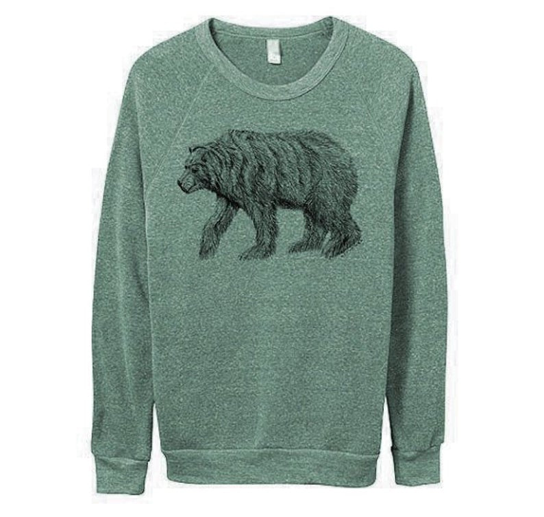 Unisex Green California Bear Sweater