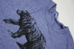 Men's Eco-Heather Blue California Bear Tshirt