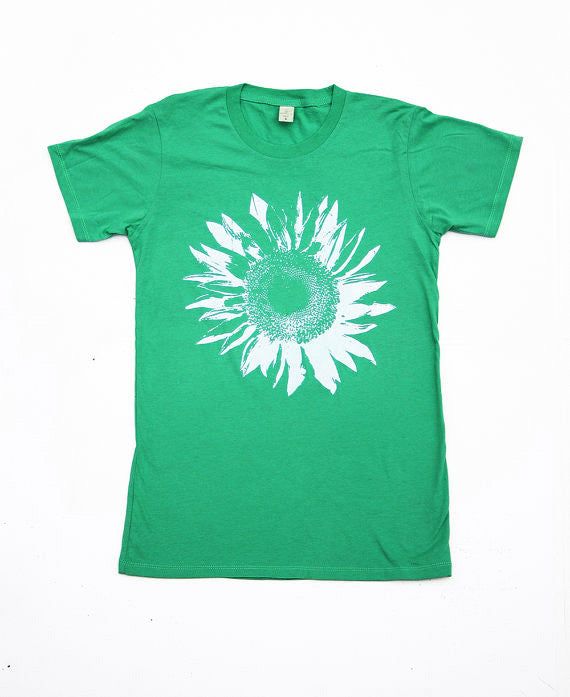 Men's Green Sunflower Tshirt