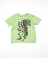Kids Green Squirrel Tshirt
