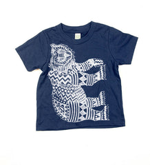 Kids Navy Blue Bear Tshirt