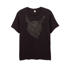 Men's Black Wise Owl Tshirt