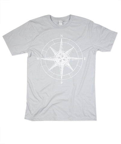 Men's Silver Compass Tshirt
