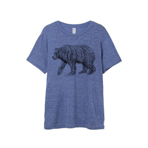 Men's Eco-Heather Blue California Bear Tshirt