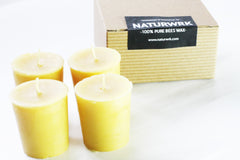 beeswax votive candle box of four