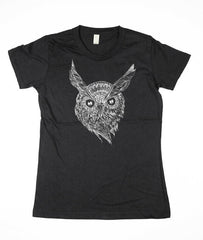 Women's Black Wise Owl Shirt