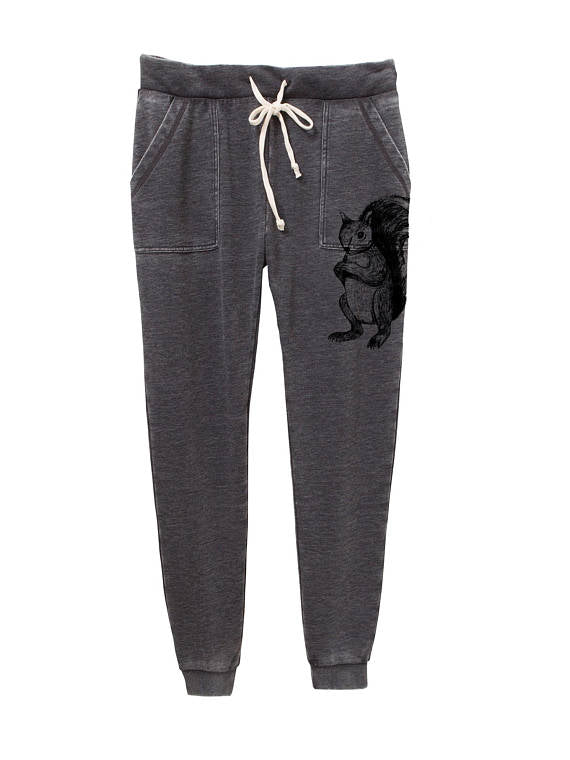 Women's French Terry Squirrel Jogger Pants